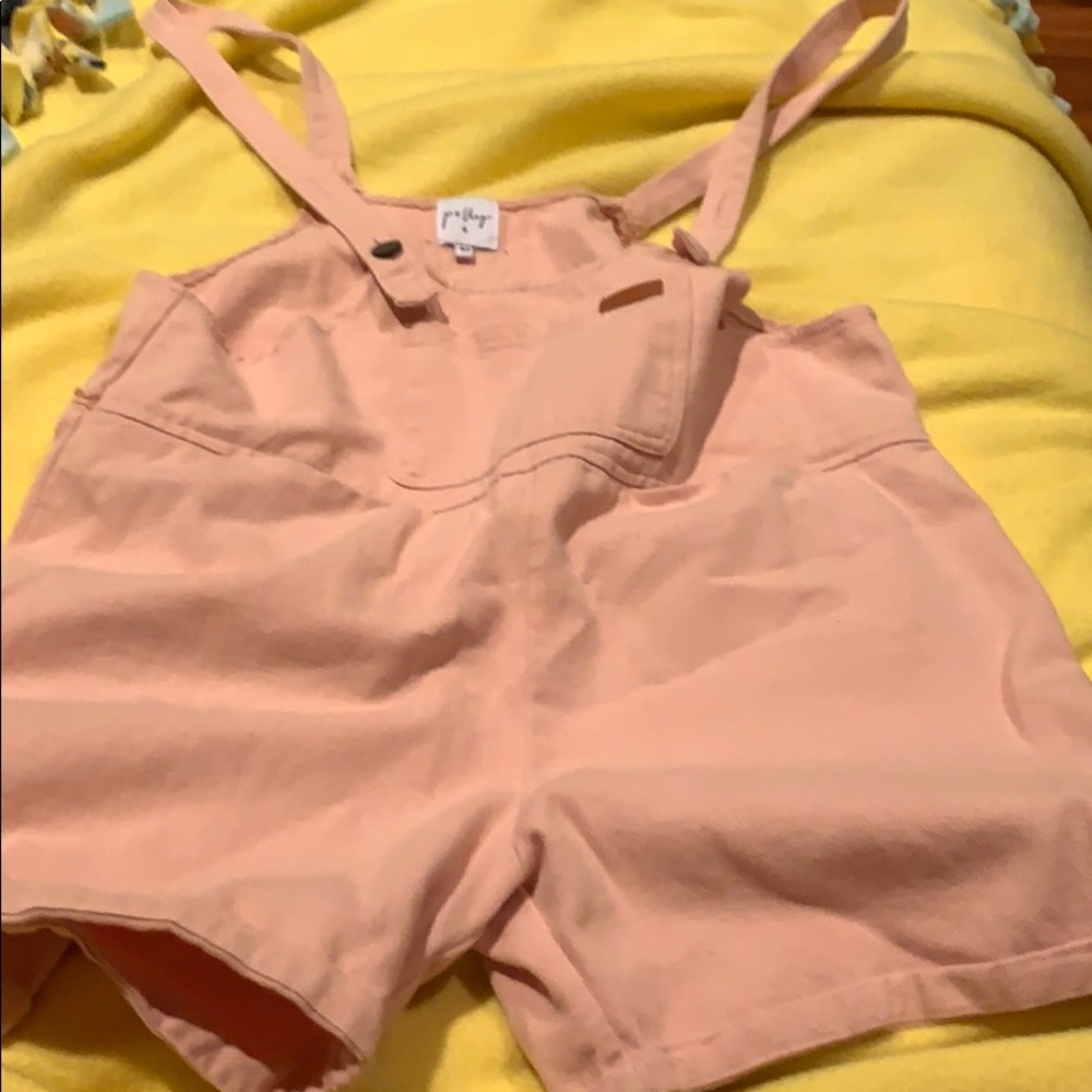 Nude pink overalls